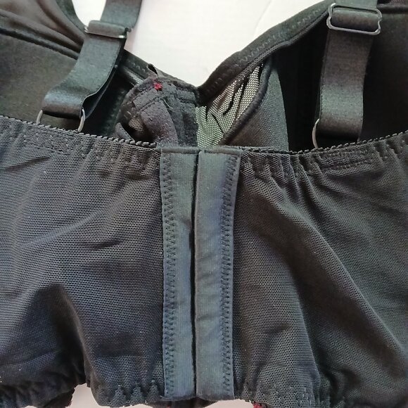 Frederick's of Hollywood Women's Veronique Bra Black Red Lace 34F NWT - Picture 6 of 7